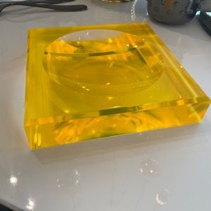 COPY - Bright yellow acrylic candy dish